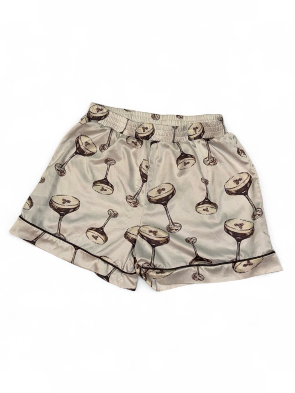 Silky Espresso Martini Sleep Shorts Size M